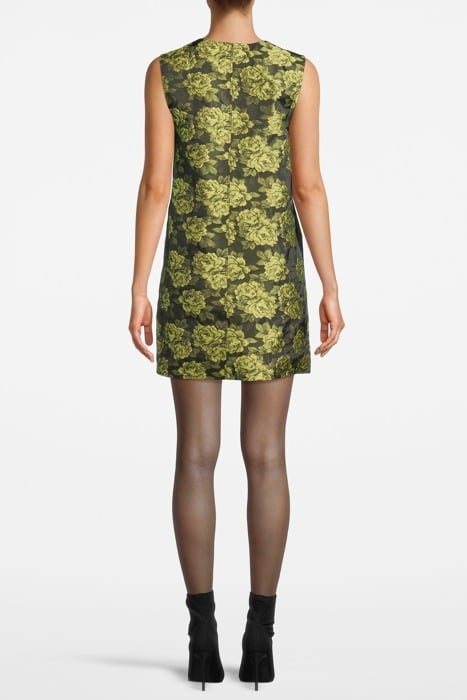 JACQUARD SUITING MINI DRESS LEMON ZEST 2