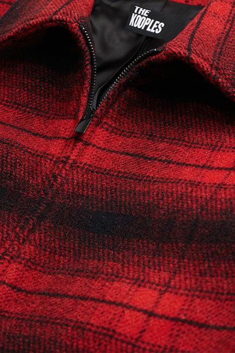 BLOUSON ZIPPE POCHES A RABATS DANS LE DOS RED / BLACK 7