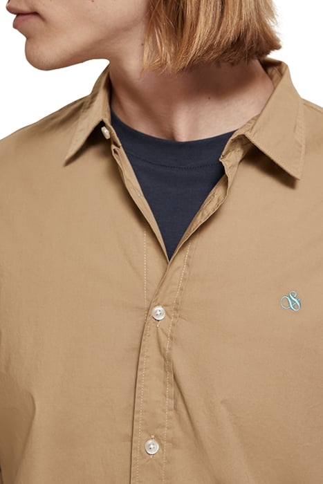 ESSENTIAL SOLID POPLIN SHIRT TAUPE 6