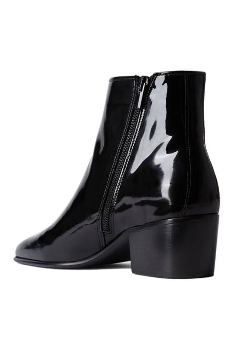 BOTTINES EN CUIR VINYLE AVEC ZIP INTERIEUR BLACK 5