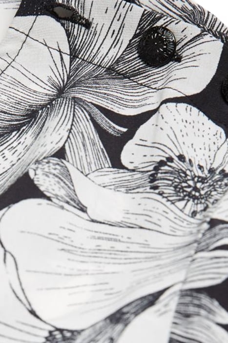 ROBE COURTE MANCHES LONGUES ROMANTIC GARDEN BLACK WHITE 5