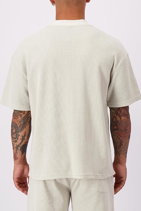 MONOGRAM WAFFLE TEE GREY 2