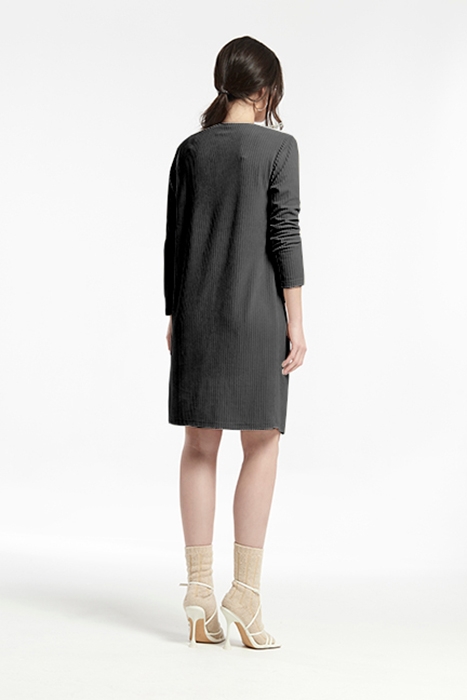 KNIT CORDUROY HARRI DRESS BLACK 2