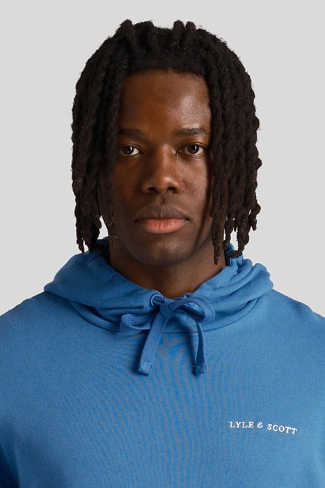 LOOPBACK EMBROIDERED HOODIE SPRING BLUE 5