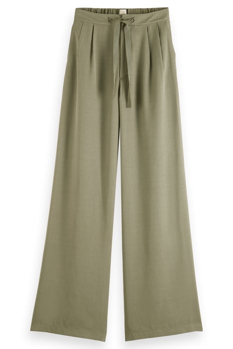 ELENI - HIGH RISE WIDE LEG PYJAMA PANTS ARMY GREEN 4