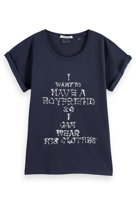 GRAPHIC PRINT T-SHIRT WASHED NAVY 4