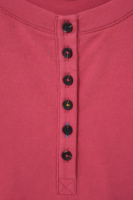 HAILEY HENLEY PJ TOP DEEP PINK 4