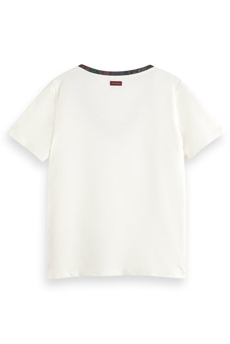 CONTRAST NECKLINE V-NECK T-SHIRT SOFT ICE 5