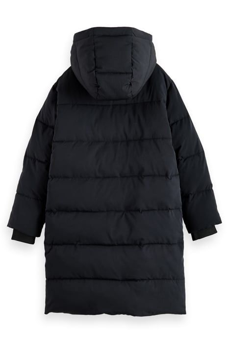 GIRLS LONGER-LENGTH WATER-REPELLENT PUFFER COAT BLACK 4