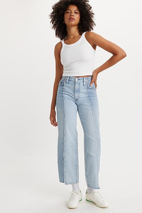 BAGGY FLARED JEANS BLUE 1