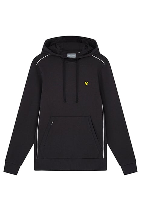 HOODIE WITH CONTRAST PIPING TRUE BLACK 4