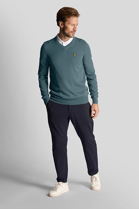 GOLF V NECK PULLOVER IRON BLUE 3