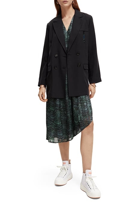 ASYMMETRIC WRAP DRESS FEATHER BOTTLE GREEN 7