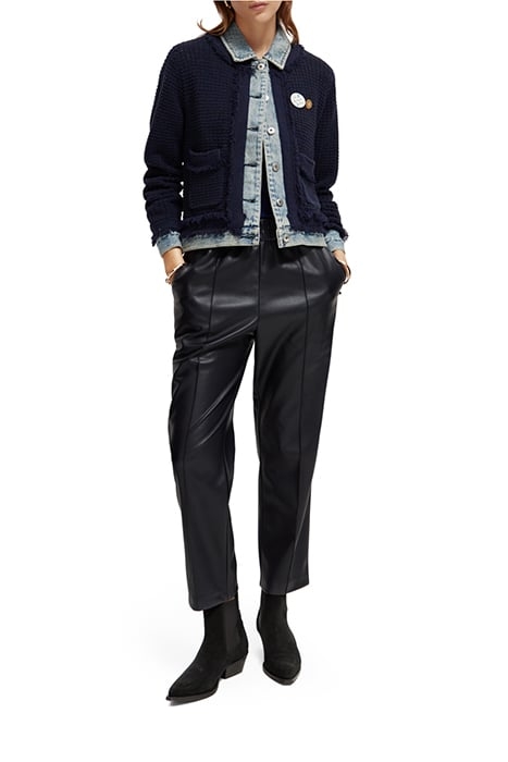 DENIM TWEED MIX BLAZER JACKET NIGHT 3