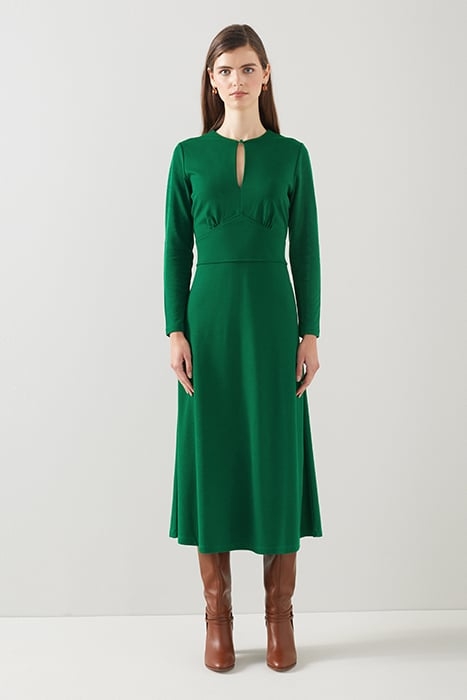 DR SERA SPLIT NECK FIT DARK GREEN 1