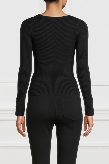 ALICE LS BOAT NECK S JET BLACK A996 2