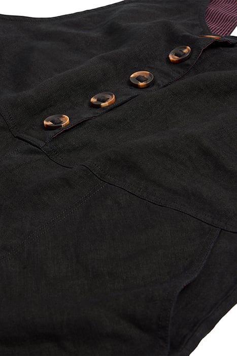 VIOLA LINEN DUNGAREE PURE BLACK 6