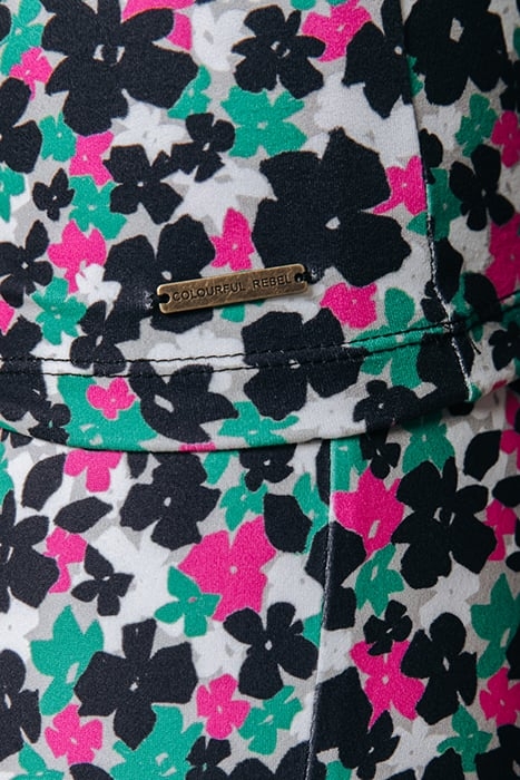 NEYO CUTE FLOWER PEACHED TURTLENECK TOP MULTICOLOR 6