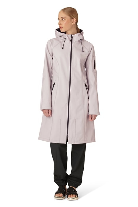 LONG SOFT SHELL RAINCOAT RAIN37L CONCRETE 1