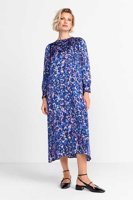 PRINTED MIDI DRESS MIDNIGHT BLUE 2