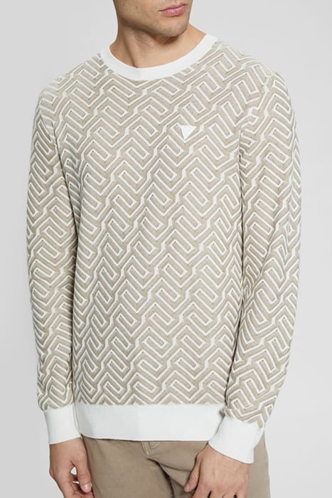 CARL LS CN GEOMETRIC SALT AND KHAKI STORM 6