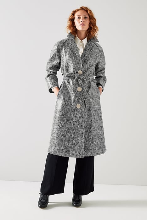 GIGI COATED TWEED BLACK/CREAM 1