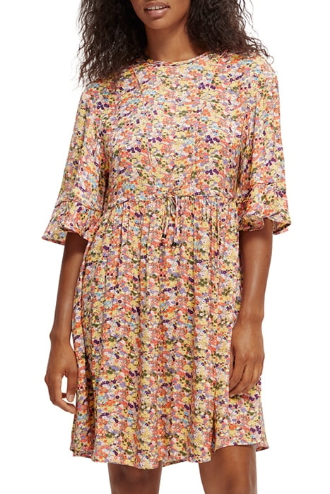 T-SHIRT SHAPE DRESS WITH FLOUNCE SLEEVES COMBO J 1