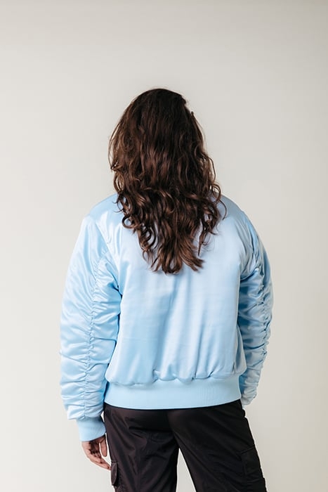 VITA SATIN BOMBER JACKET SOFT BLUE 2