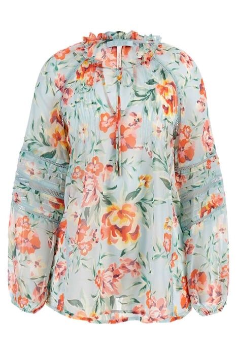 GUESS ECO LS GILDA TOP ROSE MEADOWS PRINT 4