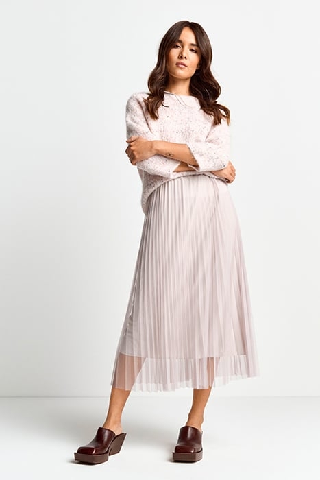 TULLE PLISSEE SKIRT CLOUDY GREY 1