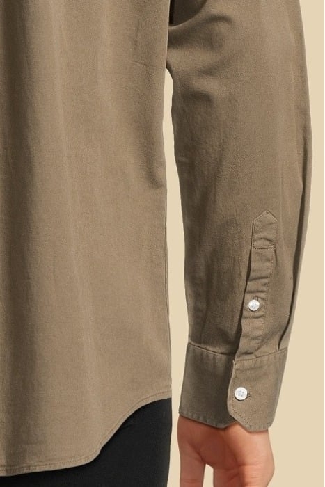 CHARLES ITALIAN COLL OLIVE CASUAL SHIRT MORNING 4