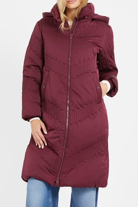 IDA LONG DOWN JACKET MYSTIC WINE 1