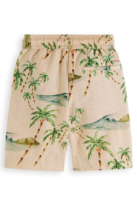 BOYS ALL-OVER PRINTED LINEN BLEND DRESSED SHORTS COMBO B 5