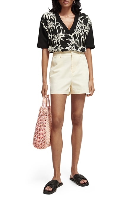 ABOTT CHINO ORGANIC COTTON TWILL SHORT VANILLA 3