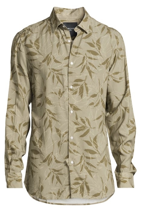 BENNY NEW COLLAR PAU OLIVE MACROLEAF CASUAL SHIRT PRINT 3