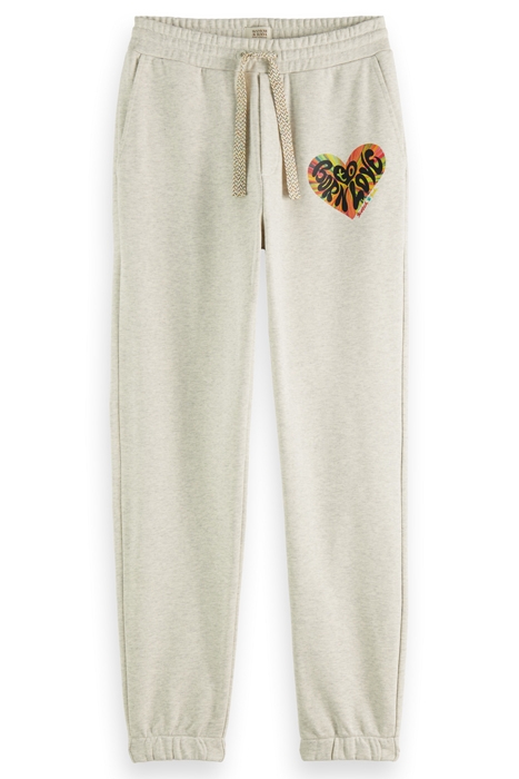 BORN TO LOVE UNISEX JOGGER PANT OFF WHITE MELANGE 5