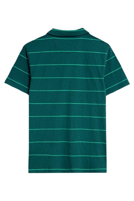 JACQUARD STRIPE POLO TEAL 4