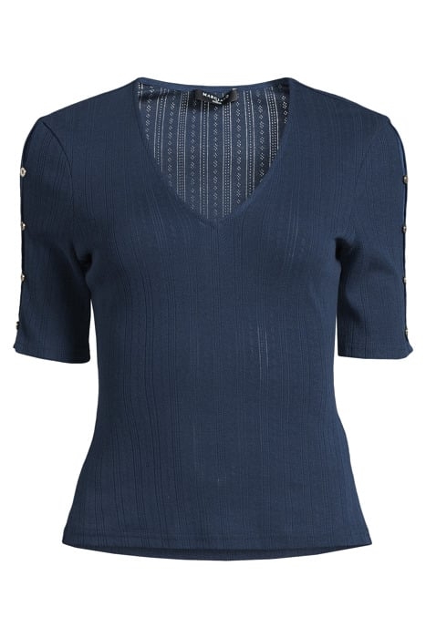 ALLISON TOP SHORT SLEEVE SECRET BLUE BLOUSE MULTI 3