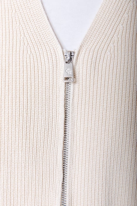 RILEY KNITTED ZIP VEST OFF WHITE 6