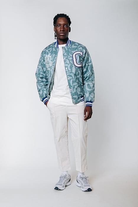 ASHER SWIRL PATCH BASEBALL BOMBER GREY BLUE 4