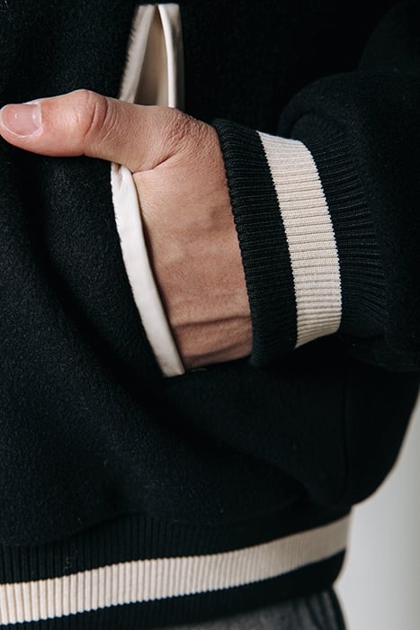 MAX BASEBALL BOMBER JACKET BLACK 5