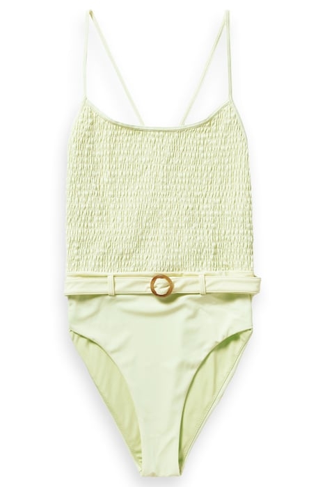 STRUCTURED SWIMSUIT WITH FIXED BELT CITRUS 3