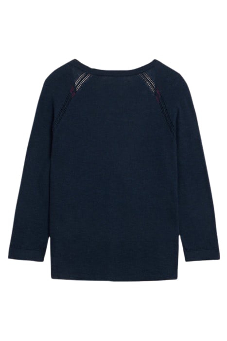 NARIA V NECK CARDI DARK NAVY 5