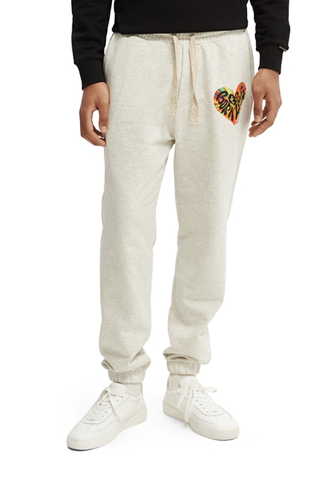 BORN TO LOVE UNISEX JOGGER PANT OFF WHITE MELANGE 2