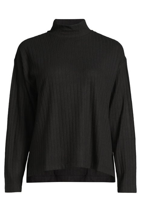 CALLIE HIGH NECK RIB SWEATER BLACK - OUTLET PRICE 3
