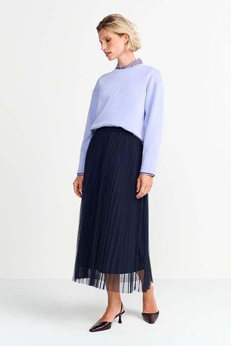 TULLE PLISSEE SKIRT MIDNIGHT BLUE 2