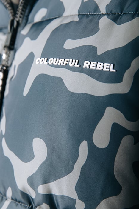 FINCH CLEAN CAMO PUFFER JACKET DARK GREY 6