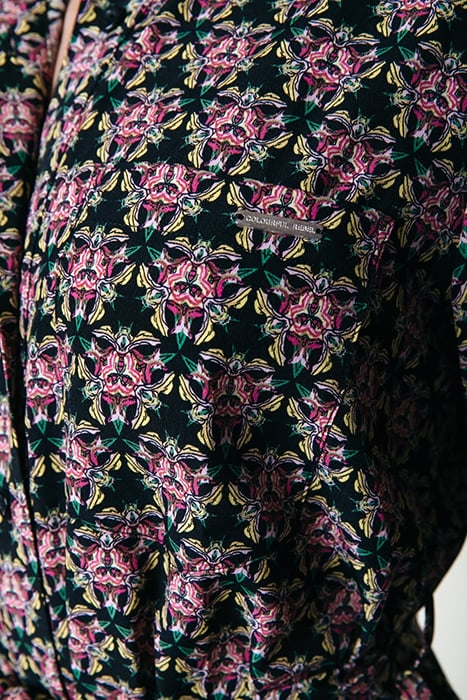 DESIREE GRAPHIC FLOWER LONG SLEEVE MAXI SHIRT DRESS LS CANDY 5