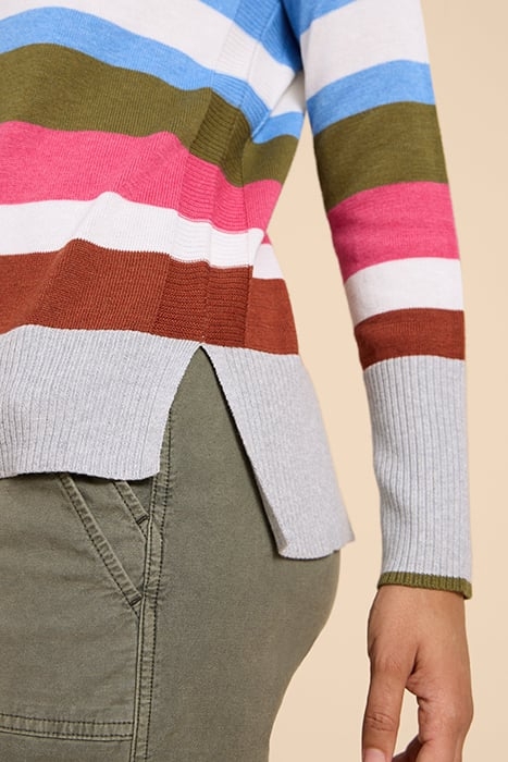 OLIVE STRIPE JUMPER GREY 6