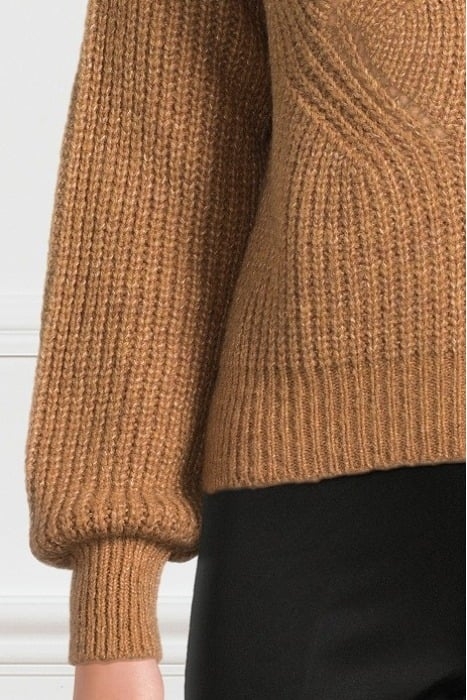 MICHELLE V NECK SWTR MACCHIATO MULTI 4